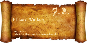 Fitos Márton névjegykártya